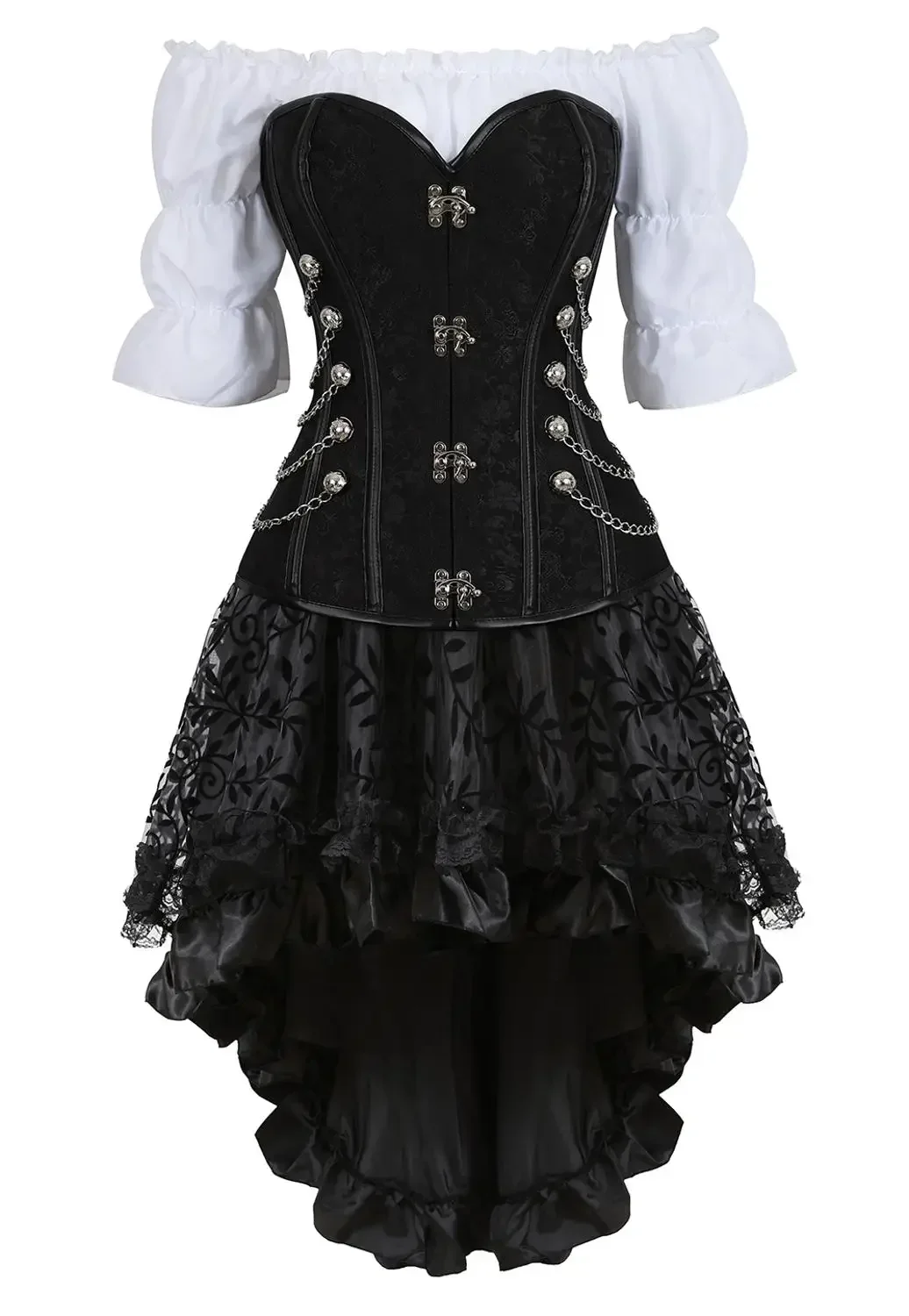 Boning Corset Steel - إمرأة القراصنة مشد الجلود الصلب العظام