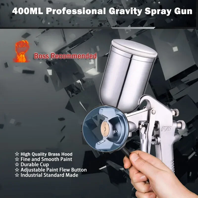 Metallic Spray Paint - مسدس رش طلاء F-75 قابل للتعديل
