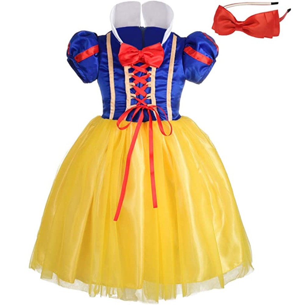فستان الأميرة سنو وايت للأطفال - مراجعة Cosplay Prop Bow وسعره