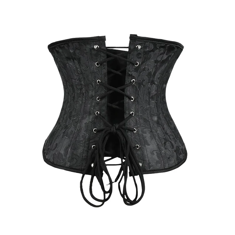 مشد تحت الصدر أبيض وأسود حزام  - مراجعة Boning Corset Steel وسعره
