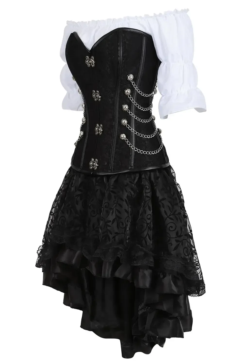 إمرأة القراصنة مشد الجلود الصل - مراجعة Boning Corset Steel وسعره