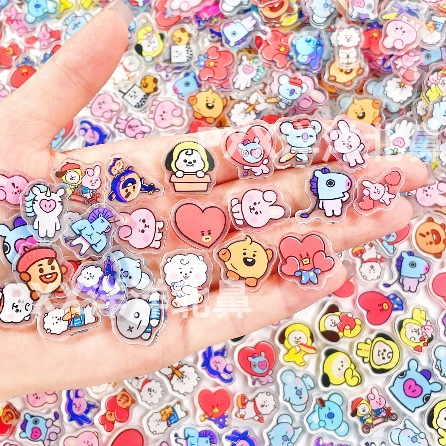 100 قطعة من قطع الأكريليك BT21 - مراجعة Cosplay Material For Prop وسعره