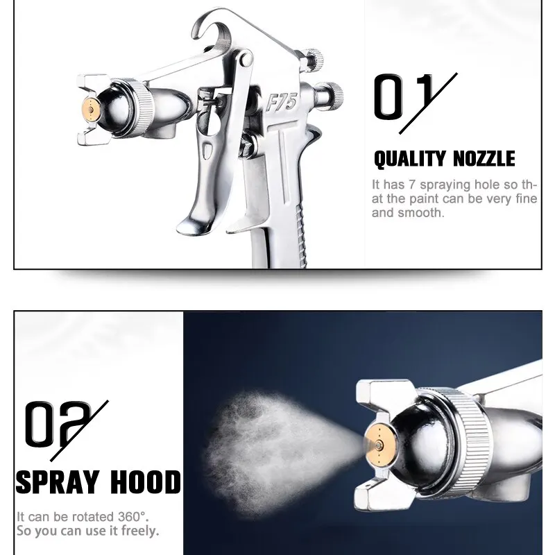 مسدس رش طلاء F-75 قابل للتعديل - مراجعة Metallic Spray Paint وسعره